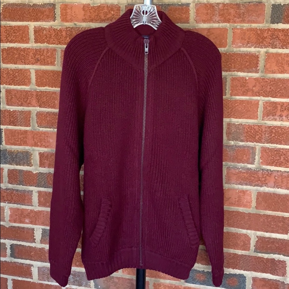 Men’s Allen Solly 100% Wool Zip Up Cardigan XL